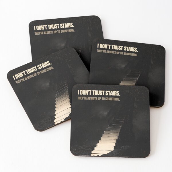 Item preview, I Don't Trust Stairs – Dark Stairway Pun designed and sold by Marthers.