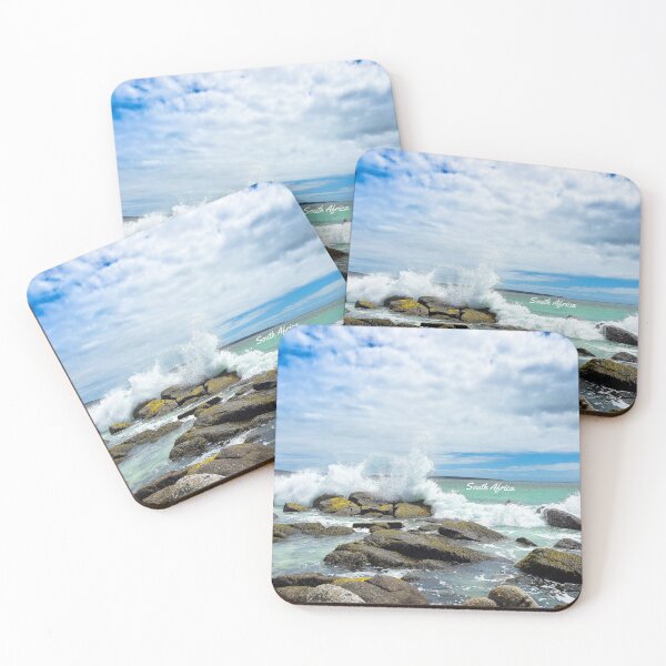 Item preview, Waves crashing on South Africa Beach with Rocky Beach. designed and sold by Faith Based Decor & Art &Gifts.
