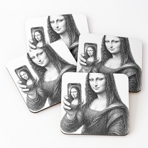 Artikelvorschau, Mona Lisa Selfie mit Zunge raus entworfen und verkauft von Fingolfins Welt.