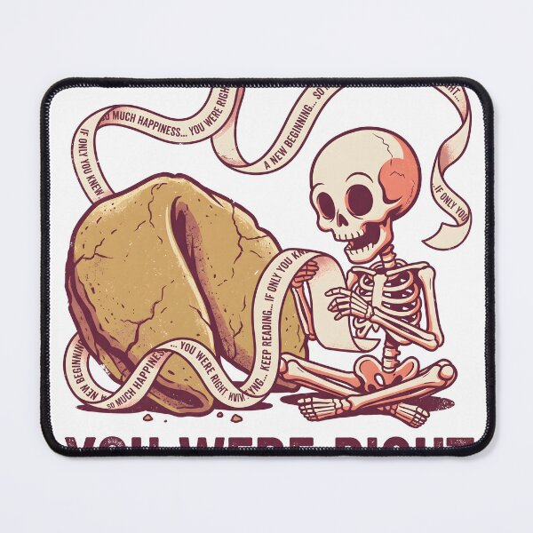 Item preview, Skeleton Giant Fortune Cookie Paper Scroll You Were Right Retro designed and sold by MisteryDesigner.