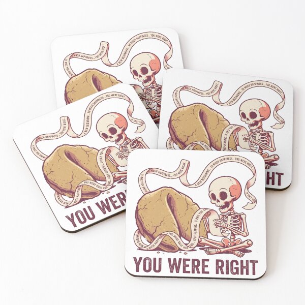 Item preview, Skeleton Giant Fortune Cookie Paper Scroll You Were Right Retro designed and sold by MisteryDesigner.