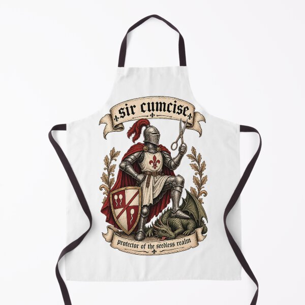 Item preview, Sir Cumcise - Protector Of The Seedless Realm Funny Medieval Knight designed and sold by Neurospicy Trolls.