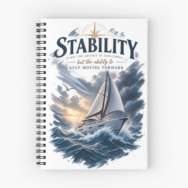 Item preview, Stability – Keep Moving Forward | Motivational Sailing Quote designed and sold by CalmWorldShop.