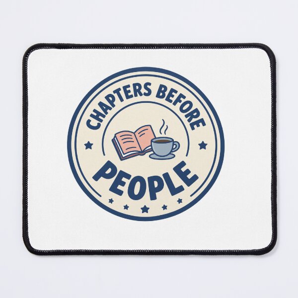 Item preview, Chapters Before People — Book & Coffee Lover Badge Design designed and sold by wingoo22.