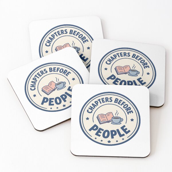 Item preview, Chapters Before People — Book & Coffee Lover Badge Design designed and sold by wingoo22.