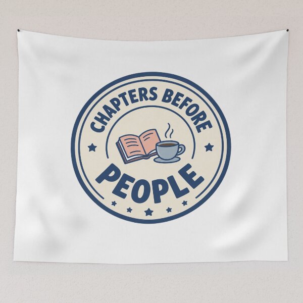 Item preview, Chapters Before People — Book & Coffee Lover Badge Design designed and sold by wingoo22.