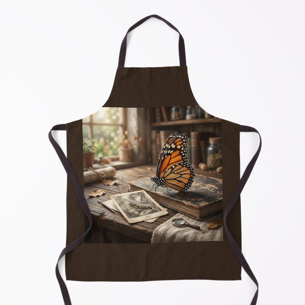 Item preview, Monarch Butterfly Looking at Caterpillar Old Photo designed and sold by Michaelragheb.