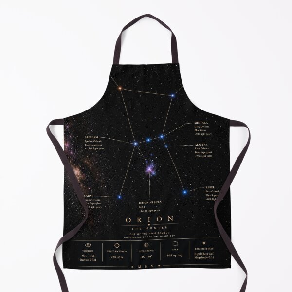 Aperçu de l'œuvre Carte stellaire de la constellation d'Orion créée et vendue par Qenlo.