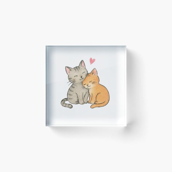 Item preview, Two Cats Cuddling Under a Heart designed and sold by Medya-Tivation.