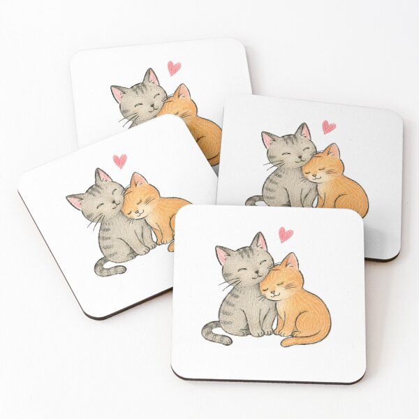 Item preview, Two Cats Cuddling Under a Heart designed and sold by Medya-Tivation.