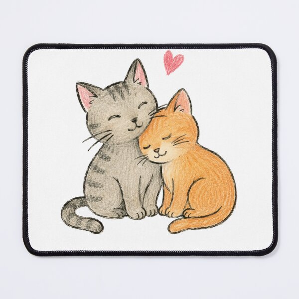 Item preview, Two Cats Cuddling Under a Heart designed and sold by Medya-Tivation.