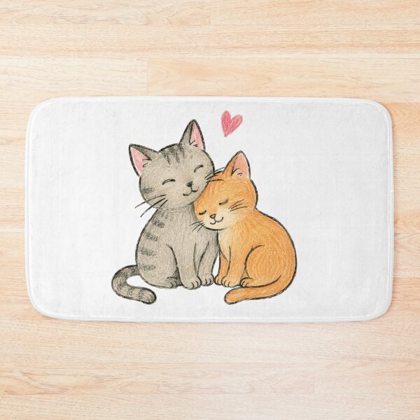 Item preview, Two Cats Cuddling Under a Heart designed and sold by Medya-Tivation.