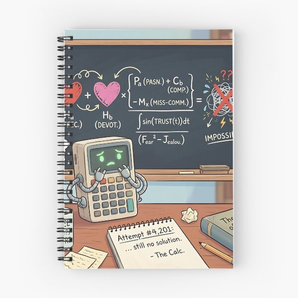 Item preview, Math of Feelings Calculator Error Nerd Humor designed and sold by Michaelragheb.