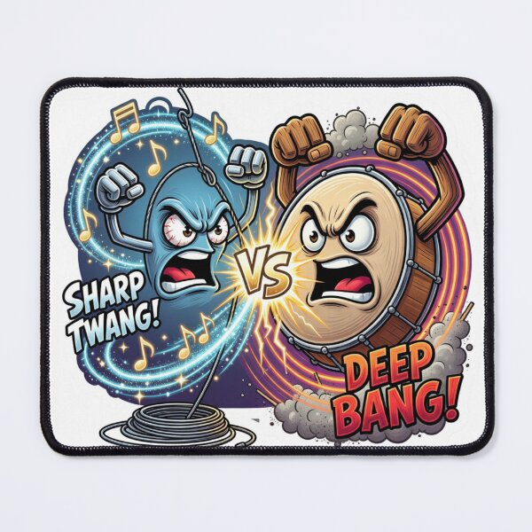 Item preview, Guitar String Versus Drum Beat Sound Sticker designed and sold by Imaginarium of Chaos falcon88 .