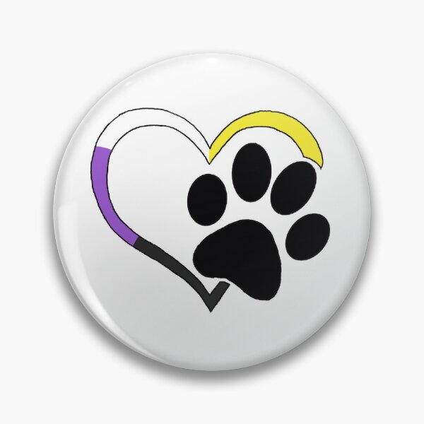 Item preview, non binary heart paw designed and sold by the-imPAWium.
