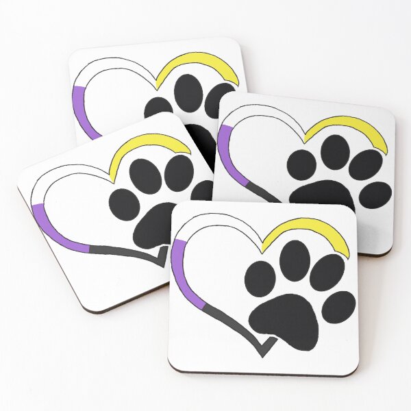 Item preview, non binary heart paw designed and sold by the-imPAWium.