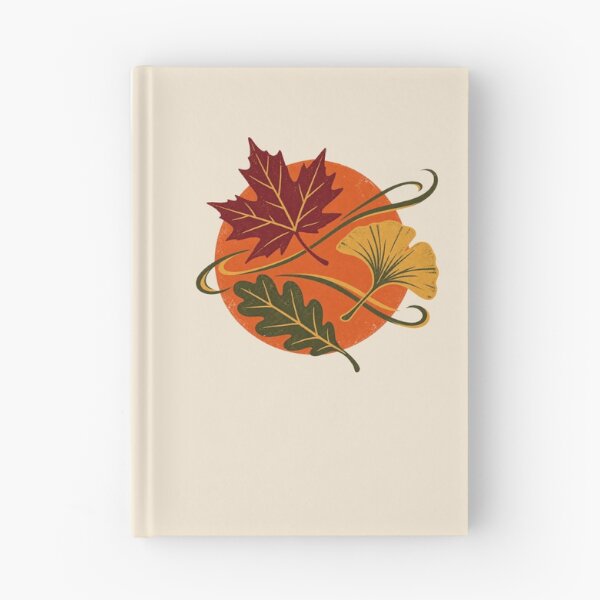 Item preview, Autumn Drift – Vintage Falling Leaves Screenprint designed and sold by astersgraphics.