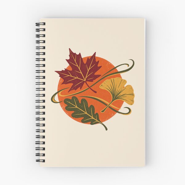 Item preview, Autumn Drift – Vintage Falling Leaves Screenprint designed and sold by astersgraphics.