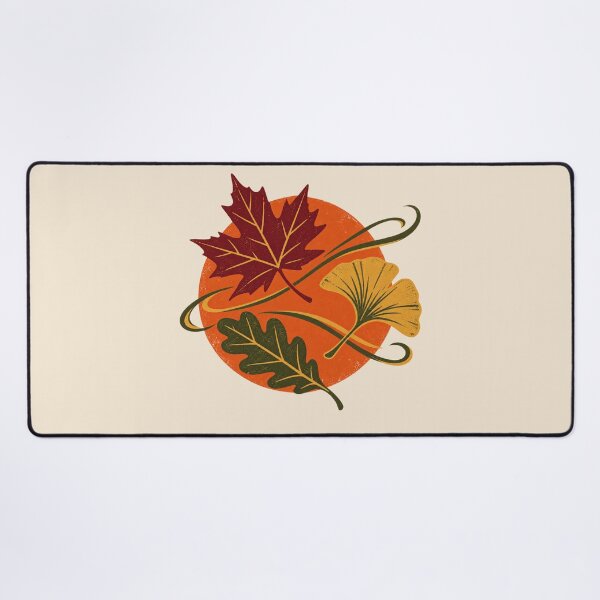 Item preview, Autumn Drift – Vintage Falling Leaves Screenprint designed and sold by astersgraphics.