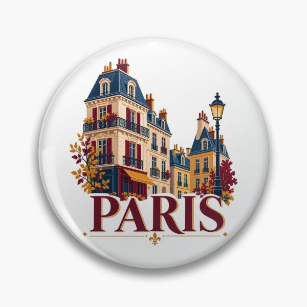 Item preview, Cozy Autumn in Paris Vintage Architecture & Street Lamp Illustration designed and sold by Clean Print Goods.