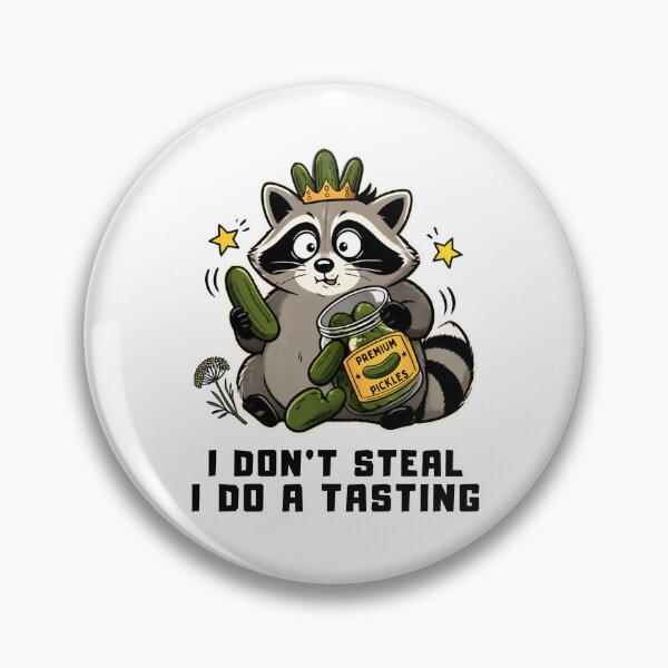 Item preview, Raccoon Eating Pickles -  I Don’t Steal, I Do a Tasting designed and sold by CutieGalore.