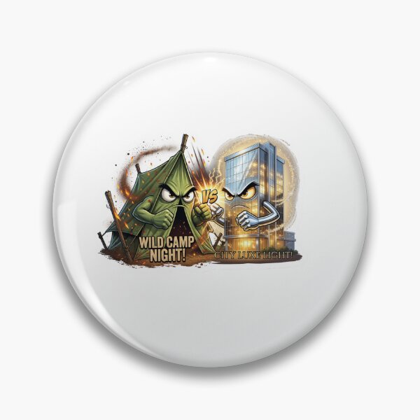 Item preview, Camping Tent Versus Luxury Hotel Comfort Sticker designed and sold by Imaginarium of Chaos falcon88 .