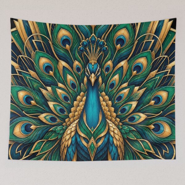 Item preview, Organic Deco Peacock designed and sold by AbstractAnom.