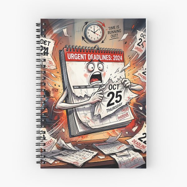 Item preview, Urgent Deadlines Panic Calendar Tearing Pages Humor designed and sold by Michaelragheb.