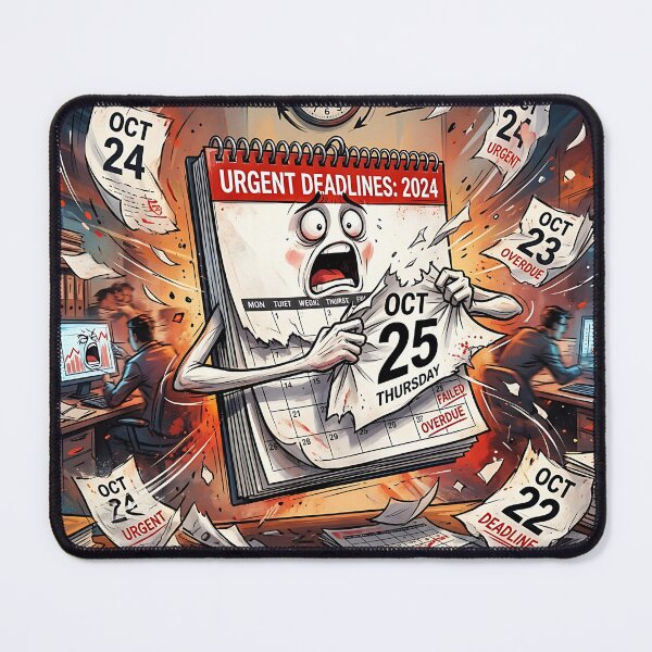 Item preview, Urgent Deadlines Panic Calendar Tearing Pages Humor designed and sold by Michaelragheb.