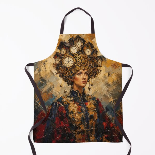 Item preview, Surreal Clockwork Woman Oil Painting Steampunk Wall Art designed and sold by Cary-s.