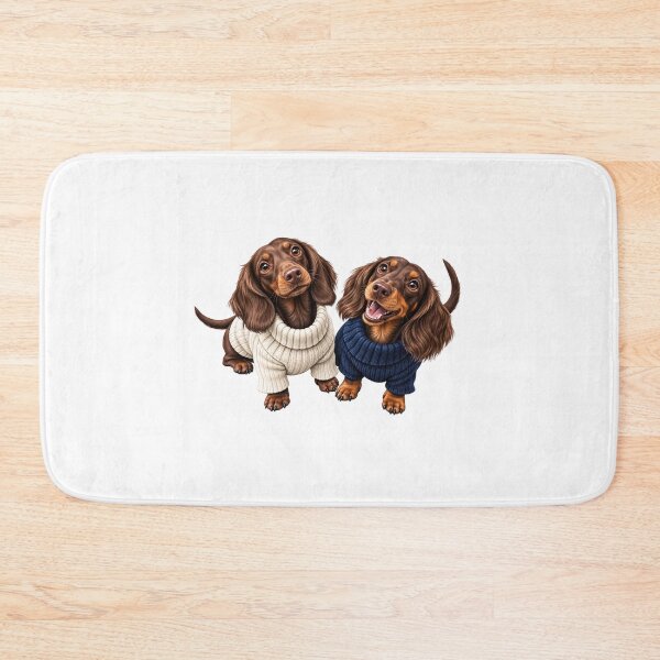 Item preview, Dachshund Best Friends – Cozy Together designed and sold by FurryPrintLab-FurryPrintLabDesign.