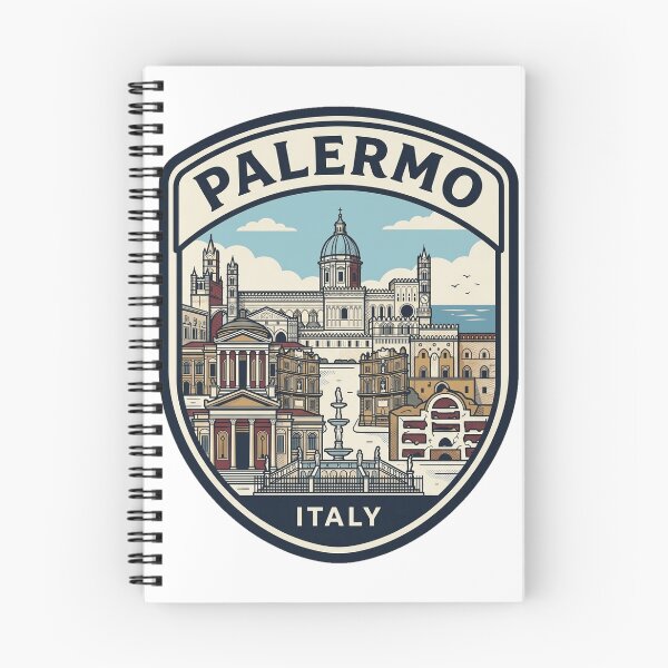 Item preview, Palermo Italy Retro Travel Badge Skyline designed and sold by k3rstman1.