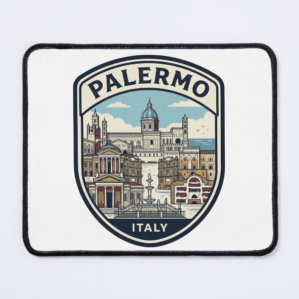Item preview, Palermo Italy Retro Travel Badge Skyline designed and sold by k3rstman1.