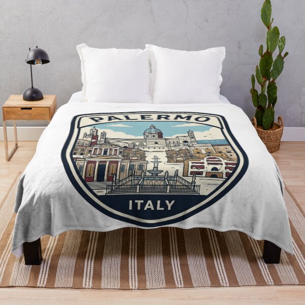 Item preview, Palermo Italy Retro Travel Badge Skyline designed and sold by k3rstman1.