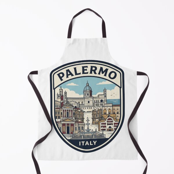 Item preview, Palermo Italy Retro Travel Badge Skyline designed and sold by k3rstman1.
