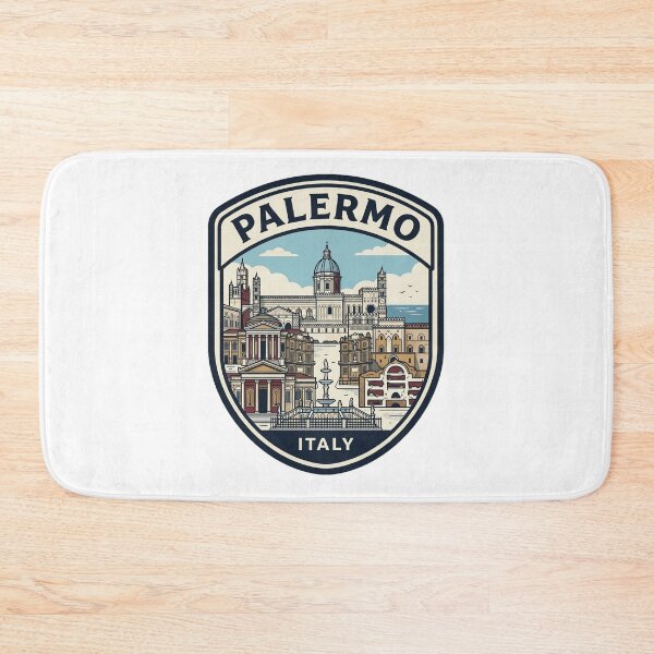 Item preview, Palermo Italy Retro Travel Badge Skyline designed and sold by k3rstman1.