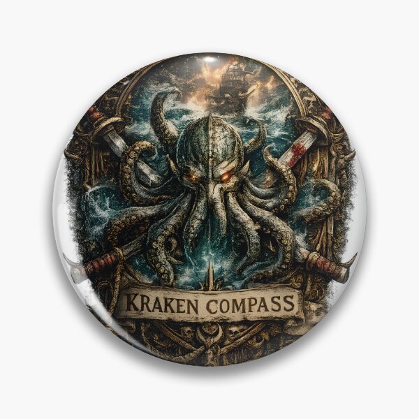 Item preview, Kraken Compass Nautical Fantasy designed and sold by CreativeMindsetLab.