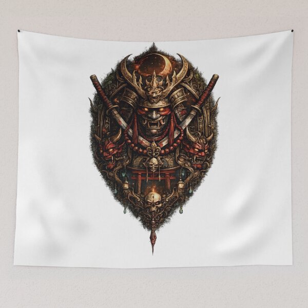 Item preview, Japanese Samurai Warrior Red Moon designed and sold by CreativeMindsetLab.