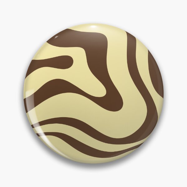 Item preview, Retro Modern Abstract Liquid Swirl in Butter Yellow and Chocolate Brown designed and sold by kierkegaard.