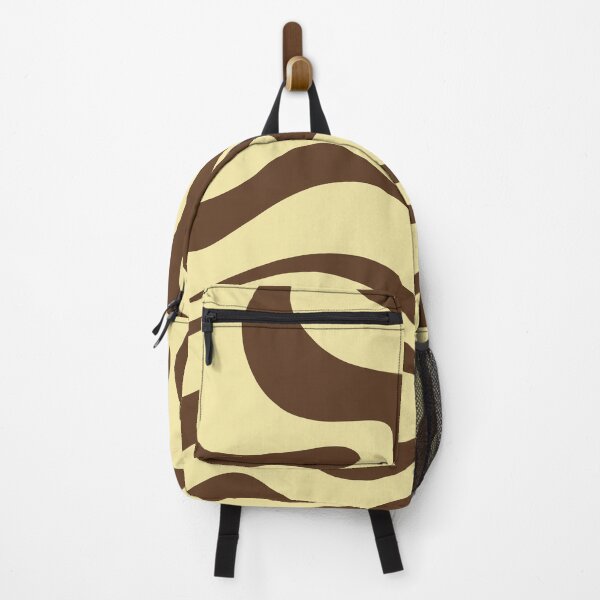 Item preview, Retro Modern Abstract Liquid Swirl in Butter Yellow and Chocolate Brown designed and sold by kierkegaard.