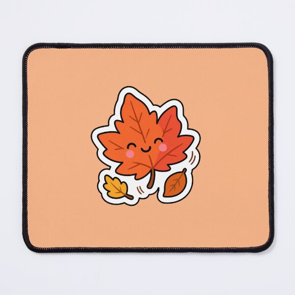 Item preview, Cute Kawaii Autumn Leaf Sticker designed and sold by NewIceKing Creations.