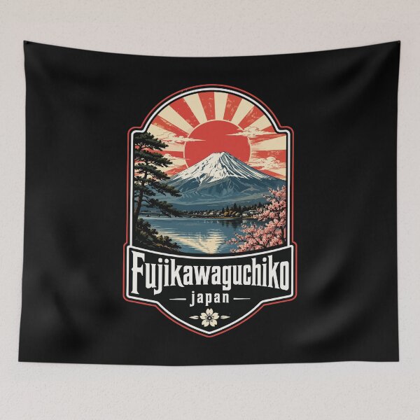 Item preview, Fujikawaguchiko Japan Retro Vintage Travel designed and sold by TomFrontierArt.