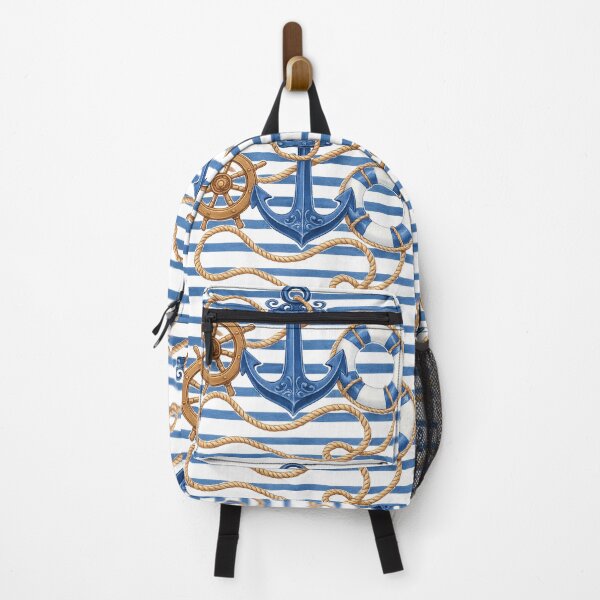 Item preview, Blue Striped Maritime Illustration designed and sold by Tiny Gifts.
