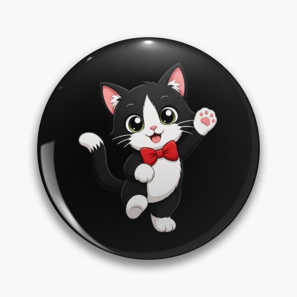 Item preview, Kawaii Tuxedo Cat with Red Bow Tie designed and sold by All About DigiCraft by Fedelina.