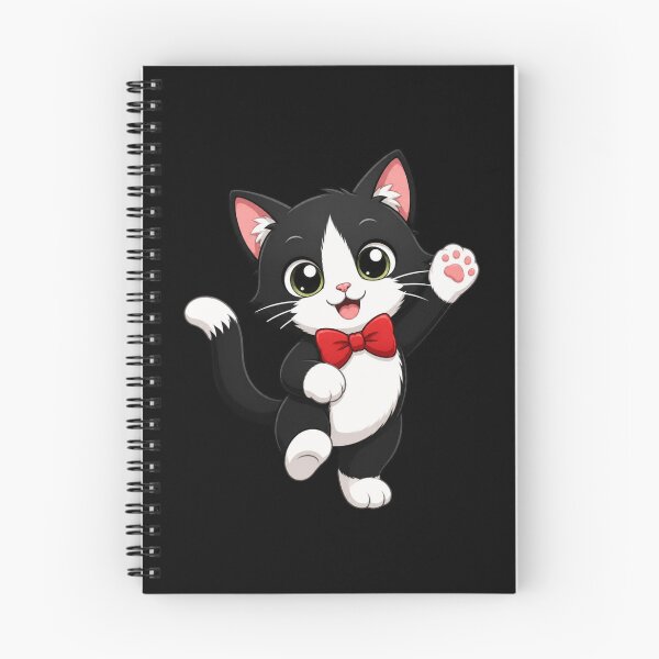 Item preview, Kawaii Tuxedo Cat with Red Bow Tie designed and sold by All About DigiCraft by Fedelina.