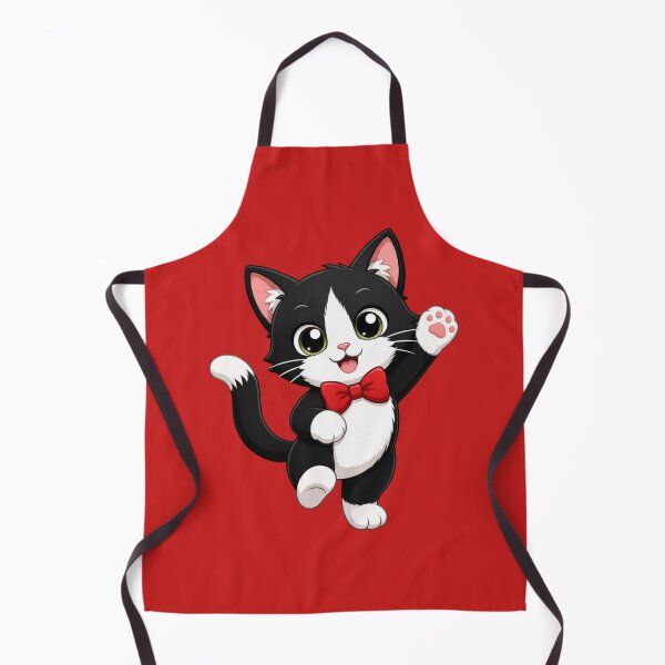 Item preview, Kawaii Tuxedo Cat with Red Bow Tie designed and sold by All About DigiCraft by Fedelina.