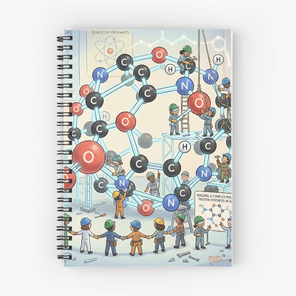 Item preview, Tiny Scientists Building Complex Protein Molecule Diagram designed and sold by Michaelragheb.