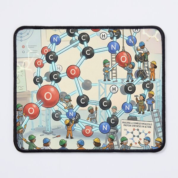 Item preview, Tiny Scientists Building Complex Protein Molecule Diagram designed and sold by Michaelragheb.