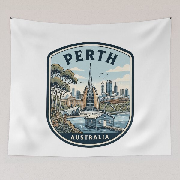 Item preview, Perth Australia Vintage Travel Emblem designed and sold by k3rstman1.