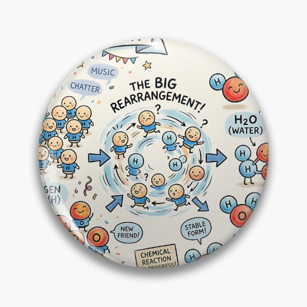 Item preview, Chemistry Reaction Party Making H2O Water Molecule designed and sold by Michaelragheb.